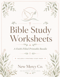 Bible Study Worksheets Printable Bundle | Faith-Based Digital Download