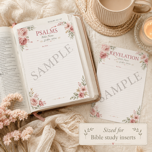 All 66 Books of the Bible Notes Pintable | 4x6 Bible Insert Digital Download